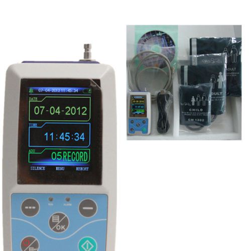 New ABPM Ambulatory Blood Pressure Monitor monitoring machine with 3 cuffs