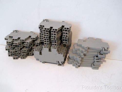 Lot of (38) New Wago 2.5mm Contact Terminal Blocks, 500 Volts, 24 Amps, 870-501