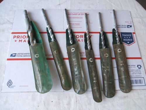 Vintage Holland Masonry Drills Carbide tipped Lot of 6 ~ Various Sizes