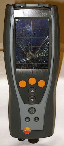 Testo 327 combustion analyzer sold for parts, repair, core value, damaged