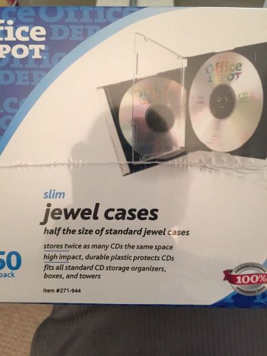 50 New single Slim CD/DVD/VCD Jewel cases