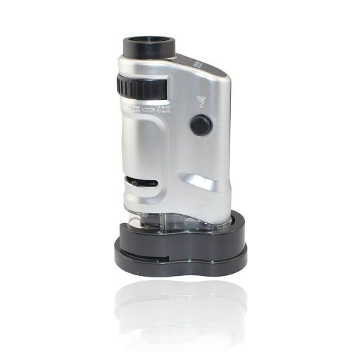 20X -40X Zoom Pocket LED Microscope Jewelry Magnifying Loupe Optical glass lens