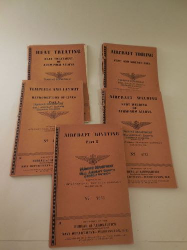 Lot of 5-Aircraft Welding Riveting Tooling- 1943 Textbooks