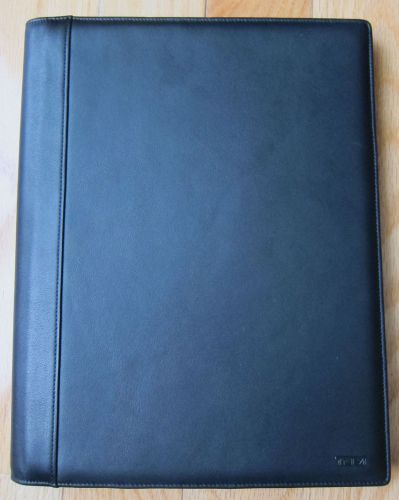 Tumi Delta Black Nappa Leather Letter Pad Padfolio Letterpad Portfolio Notepad