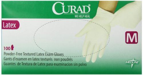 Medline CURAD Powder-Free Latex-Free 3G Vinyl Exam Gloves, Medium 100Pk box M