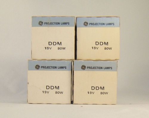 4 GE Quartzline DDM 80W 19V  Kodak Projector Lamp Light Bulb Lot 1 of 4