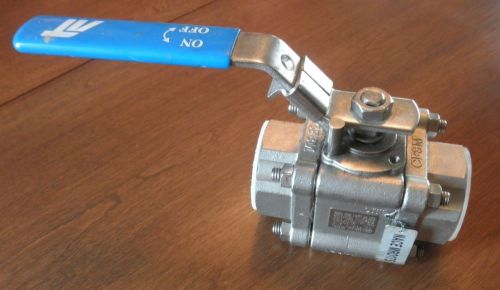 A-t controls - cast cf8m (316l) stainless steel, 1 1/4 &#034;npt threaded, ball valve for sale