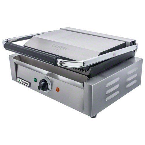 Supera (PGL11) 17&#034; Grooved Two-Sided Panini Grill