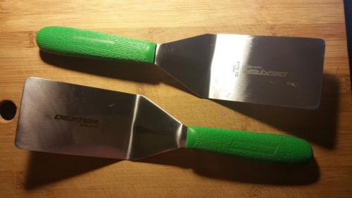 2-Each 4&#034; x 2.5&#034; Turners.SaniSafe by Dexter Russell #S 172 1/2 -G-Green Handles