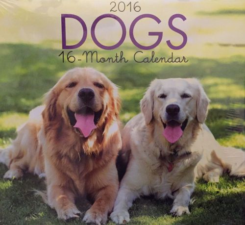 NEW NIP Dogs Calendar 16 Month Wall Hanging 2016