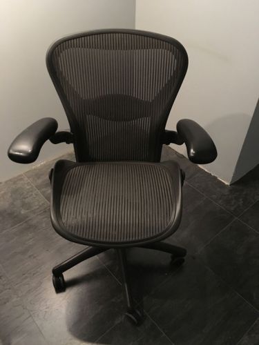 Herman Miller Aeron Chair w/ Lumbar Support - Gently Used, Upgraded Casters