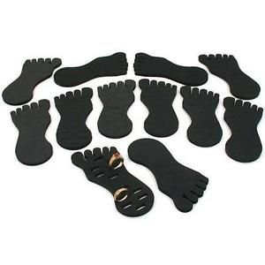 12 Black Foam Foot Toe Ring Displays 5 1/4&#034;