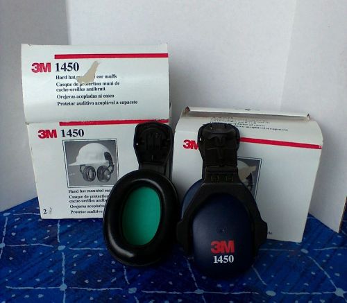 3M 1450 Hard Hat Mounted Ear Muffs Type 2   Two pair...New in box
