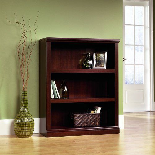 Sauder 3 Shelf Bookcase Adjustable shelves Select Cherry