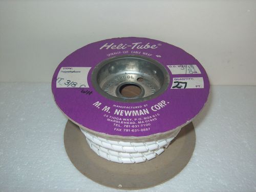 27&#039; ROLL NEWMAN 3/8&#034; HELI-TUBE SPIRAL CUT CABLE WRAP WHITE ** NEW **
