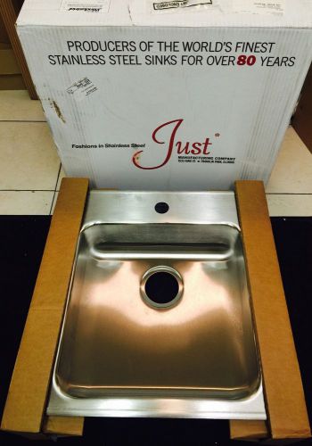BRAND NEW! JUST Single Bowl 18 GA. Stainless Steel Commercial Sink 5&#034; Drn