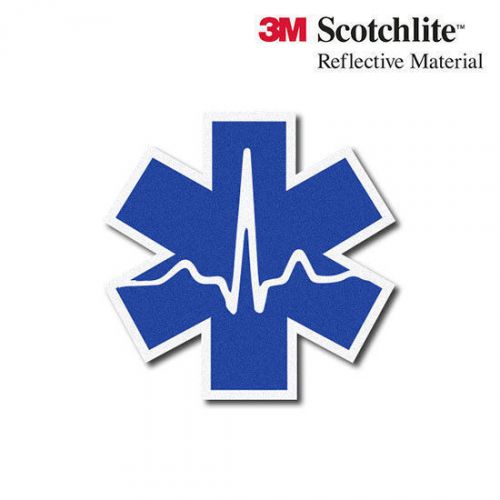 3M Reflective Cardiac Star of Life Reflective EMS Sticker Decal - 2&#034;