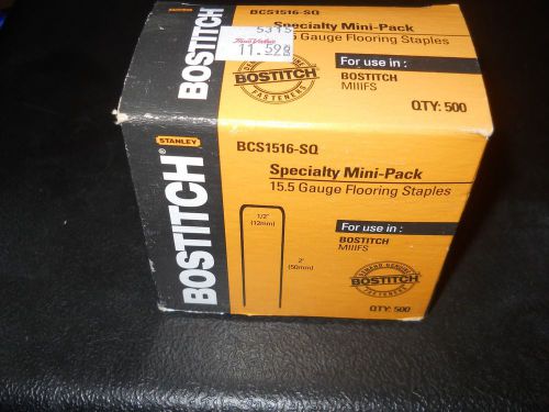 Bostitch 500 Pk 1/2&#034; Crown Hardwood Flooring Staples Stanley BCS1516-SQ