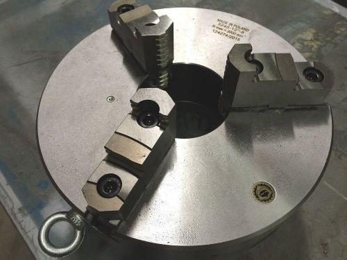 New bison 7-803-1238, 3 jaw lathe chuck, 12&#034; dia, d1-8, with 5 sets of new jaws for sale