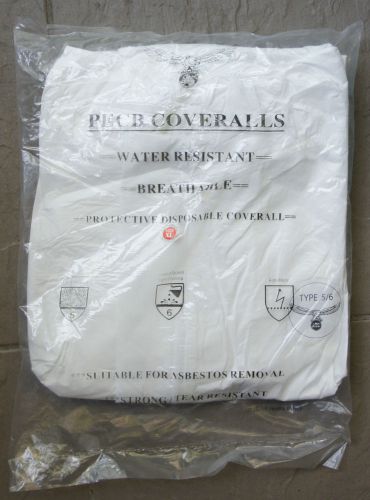 New PECB Disposable Coveralls Type 5/6 Lightweight Breathable Water Resistant $5