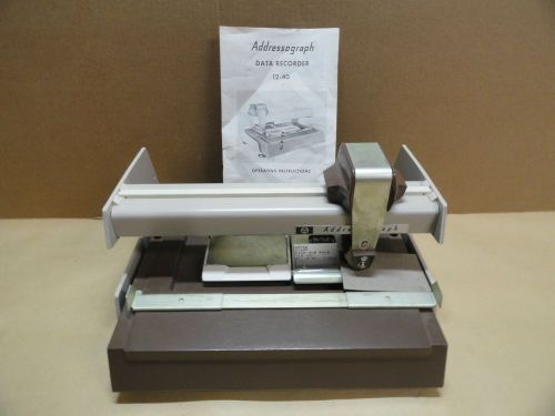 ADDRESSOGRAPH 1961 MANUAL SLIDE CREDIT SLIP MACHINE DATA RECORDER