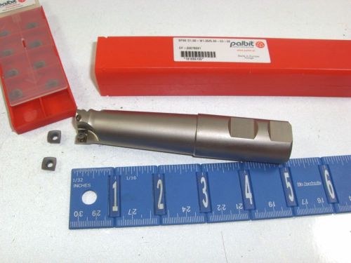 PALBIT 1&#034; INDEXABLE HIGH FEED END MILL WITH INSERTS