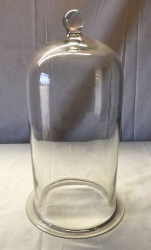 Vintage propper mfg. hand made bell jar vacuum chamber lab glass usa large for sale