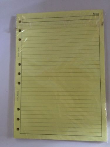 Brand New Filofax Yellow lined Note Paper From Harrods In London.