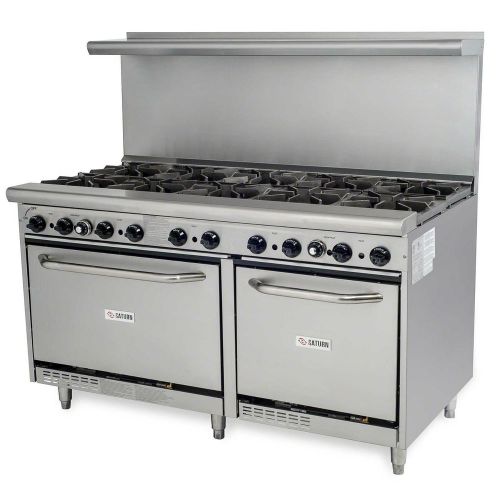 Saturn equipment 60&#034; heavy-duty 10 burner range w/ dual oven (shdr-60-10) for sale