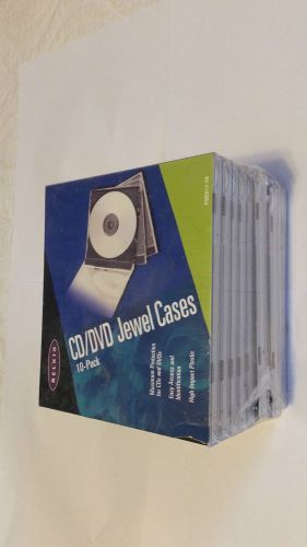BELKIN 10 PACK HIGH IMPACT PLASTIC JEWEL CASES FOR CD&#039;S, CD-R&#039;S, CD-RW&#039;S, DVD&#039;S