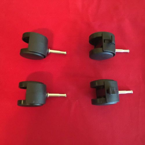 Set of 4 stem mount swivel wheels 4&#034; with brakes for sale