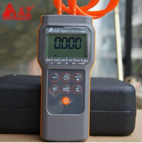 Differential Pressure Meter Gauge Manometer 6.89KPa 1PSI 11Units Memory 99 Point