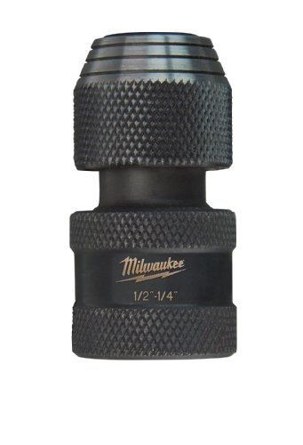 Milwaukee 48-03-4410 Shockwave 1/2-Inch Square by 1/4-Inch Hex Adapter