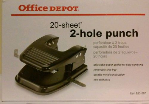 New 20 Sheet Office Depot 2-hole Paper Punch