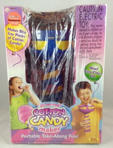 &#034;30 second&#034; cotton candy maker toy (portable - 2000 - brand new) for sale