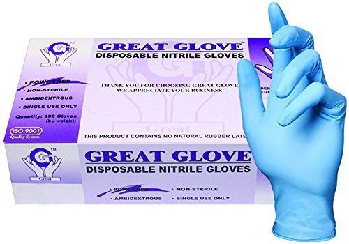 Great Glove GREAT GLOVE NM40015-L-BX Industrial Grade Glove, Nitrile Synthetic
