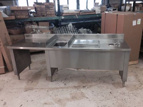 Eagle group yob 3096 custom-built stainless steel work table &amp; sink for sale