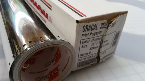 Oracal 352 Chrome Mirror Finish Vinyl - 1 yd x 15&#034; - craft vinyl sheets -