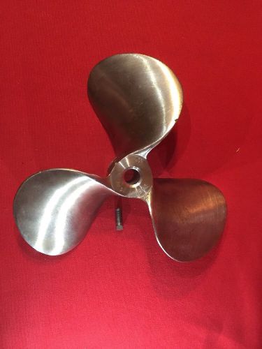 Propeller 10 inch dia x .627 bore 45 deg pitch prop. 316 stainless mixer 3 blade for sale