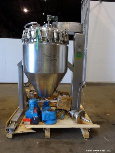 Used- Fryma DT Vacumix Vacuum Mixer, Model DT-400, 316 Stainless Steel. 400 Lite