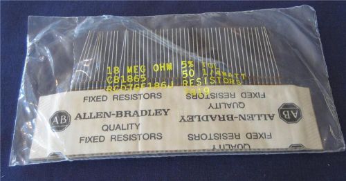 Allen-Bradley  18 MEG Ohms 5% 1/4W Carbon Comp Resistors ( Qty 50 ) *** NEW ***