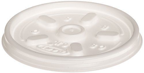 DART Dart 6JL White Vented Lid for Foam Cups and Containers (Case of 1,000)