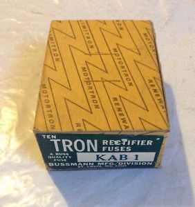 TRON Rectifier Fuses KAB 1 Lot Of 10 FREE SHIPPING