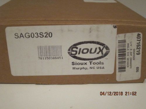 Sioux sag03s20 0.3 hp angle die grinder-free shipping brand new in box!!!!!!!!! for sale