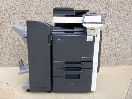 Konica minolta bizhub c360 color copier with fs-527 finisher &amp; dk-507 copy desk for sale