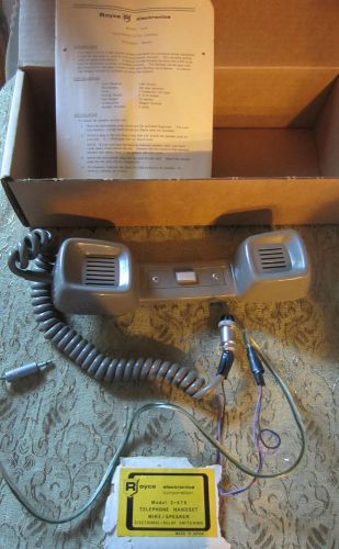 Royce Electronics 2-079 Telephone Handset Mike/Speaker Electronic/Relay Switchng