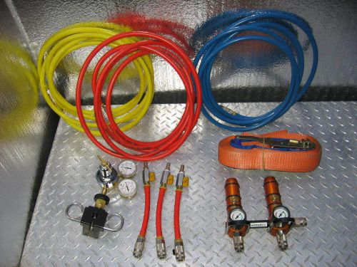 ;holmatro,  2 air bag, air control set/kit,  w/snap-change air cylinder adapter. for sale