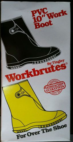 Tingley pvc 10&#034; work boot workbrutes black sz large 9-11