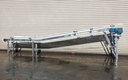 2013 spantech 8.5” x 16’ long ss food grade incline conveyor, conveying for sale