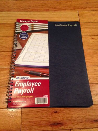 Adams Employee Payroll Record, 50 Employee Capacity, Spiral Binding, 8.5 x 11